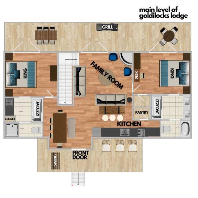 1 Min To The Parkway Spacious Cabin W 3 Suites And Extra Bedroom! Піджен-Фордж Екстер'єр фото